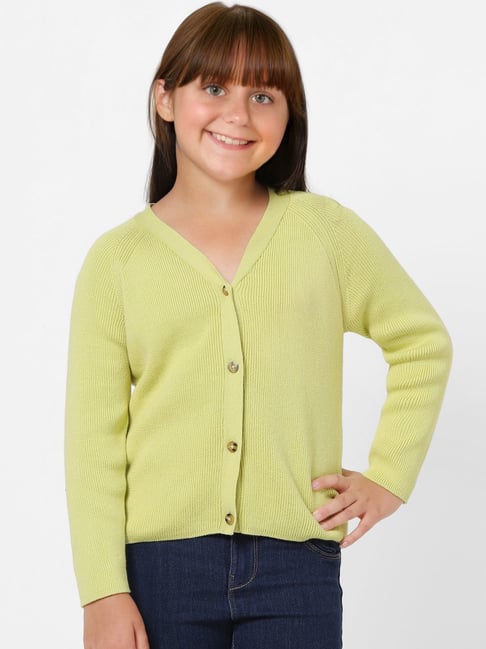 Cotton Cardigan Girls Green Cardigan Girls Pack Green School