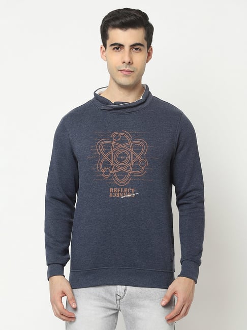 Crimsoune Club Navy Regular Fit Printed Sweatshirt-picture-41