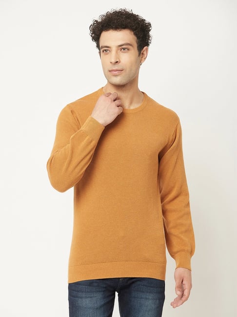 Orange crew cheap neck sweater mens