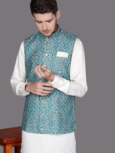 Buy KISAH Men Tan Color Woven Design Nehru Jacket Ethnic Festive Waistcoat  Cotton, Regular Fit at Amazon.in