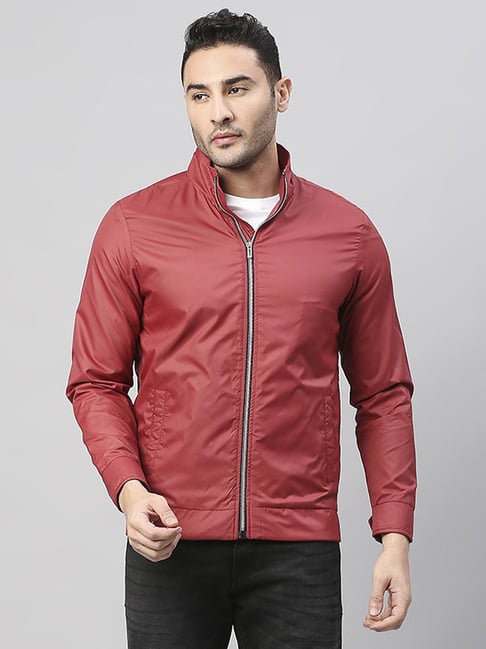 Buy Park Avenue Red Full Sleeves Mandarin Collar Jacket for Men's Online @ Tata  CLiQ