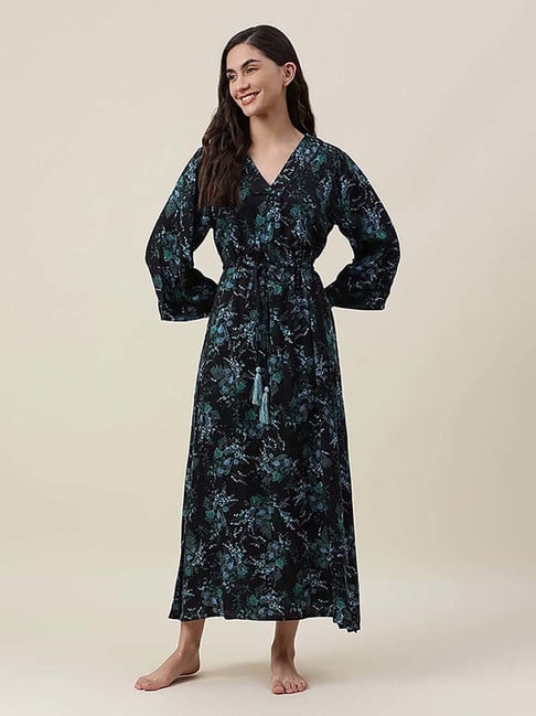 Buy Fabindia Black Floral Print Loungewear for Women Online Tata
