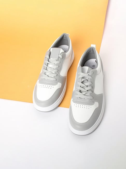 Grey and cheap white shoes