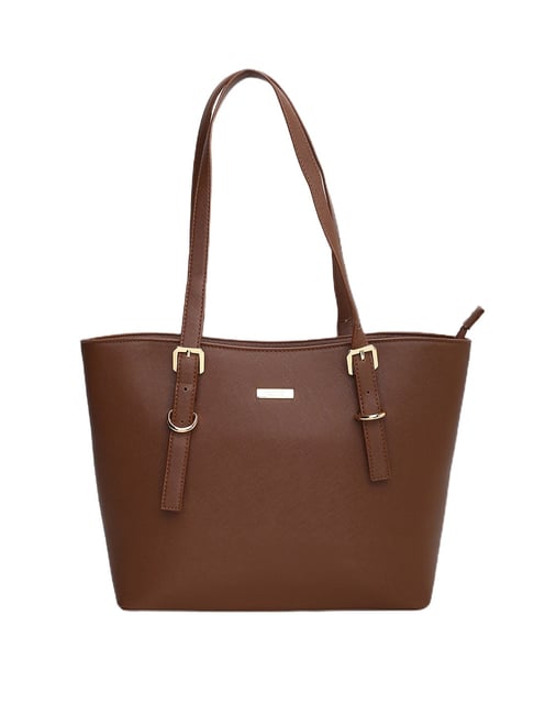 Buy CODE Brown Medium Tote Bag at Best Price @ Tata CLiQ