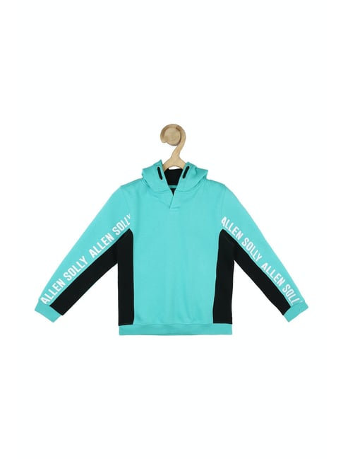 Buy Allen Solly Kids Blue Solid Full Sleeves Sweatshirt for Boys
