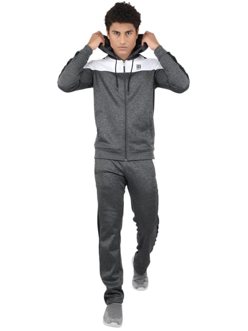 Buy Monte Carlo Anthra Melnge Regular Fit Colour Block Tracksuits