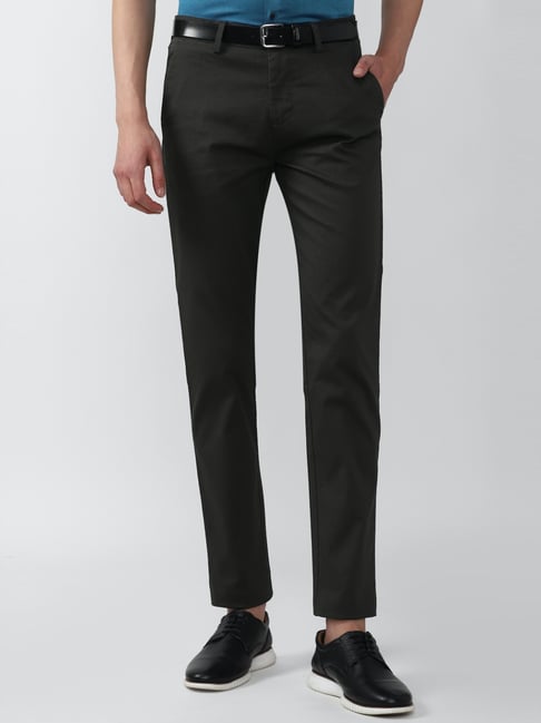 Peter England Men Textured Formal Grey Trousers  Selling Fast at  Pantaloonscom