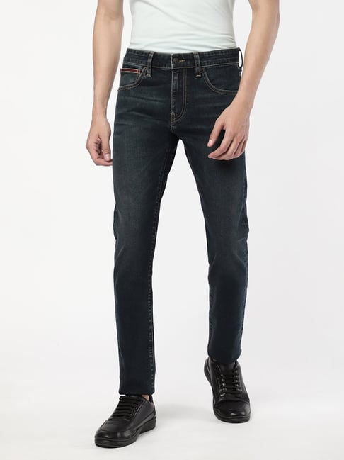 Buy Passion Dark Blue Slim Fit Lightly Washed Jeans for Men's