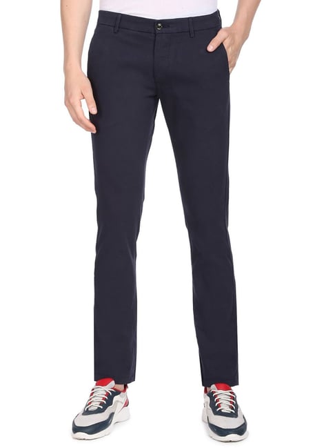 Buy Arrow Sport Mens Solid Light Khaki Slim Fit Casual Trousers Online -  Lulu Hypermarket India