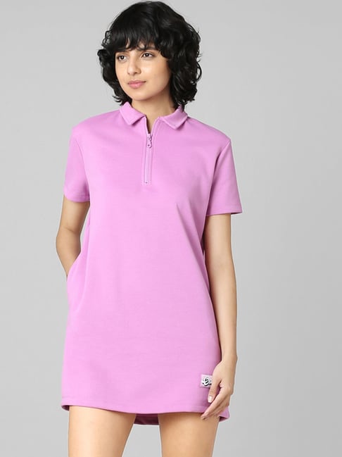 Only Pink Mini T Shirt Dress Price in India