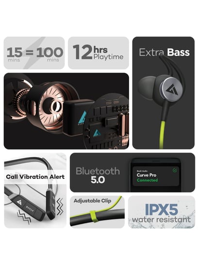 Boult audio best sale probass curvepro neckband