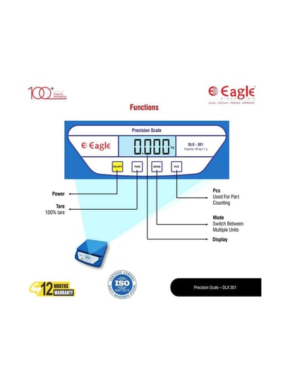 Buy Eagle DLX301 30kg Virgin ABS Plastic Small Weighing Scale for