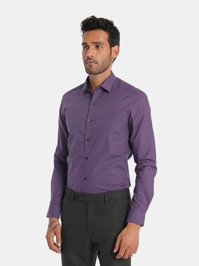 dark purple formal shirt