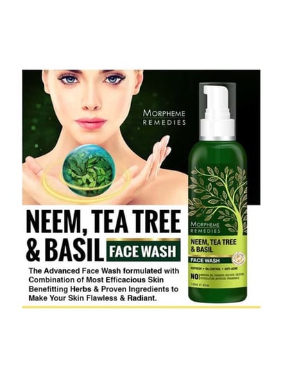 Buy Morpheme Remedies Neem Tea Tree Basil Face Wash 120 ml