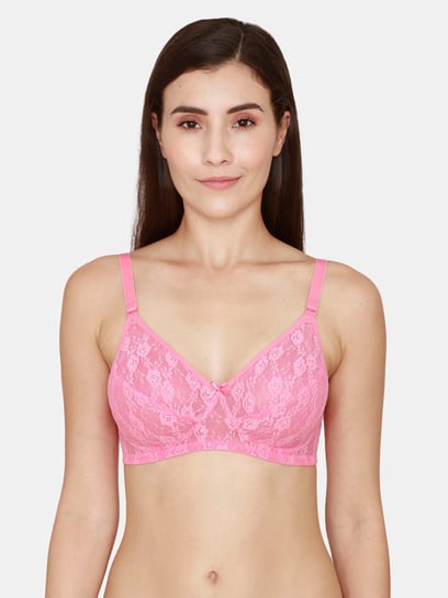 Buy Rosaline by Zivame Pink Non Wired Non Padded Full Coverage Bra for  Women Online @ Tata CLiQ