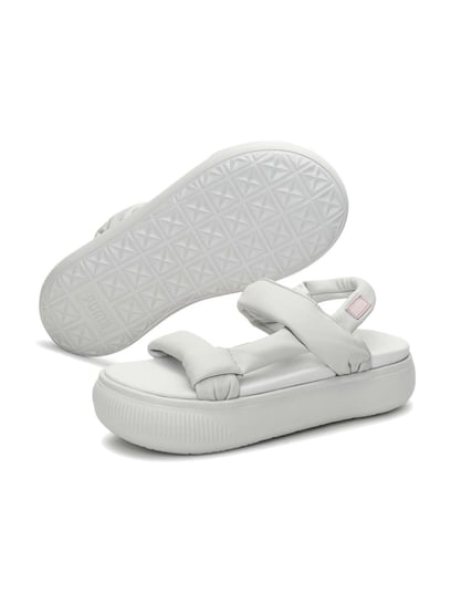 Shop White Womens Puma Cali Platform Sandals x Selena Gomez – Shoebacca