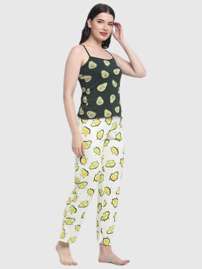 Buy Slumber Jill Green Print Pajama Set for Women Online @ Tata CLiQ