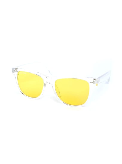 El Capitano Retro Sunglasses - Silver Frame - Yellow Lens - Hipster Sunnies