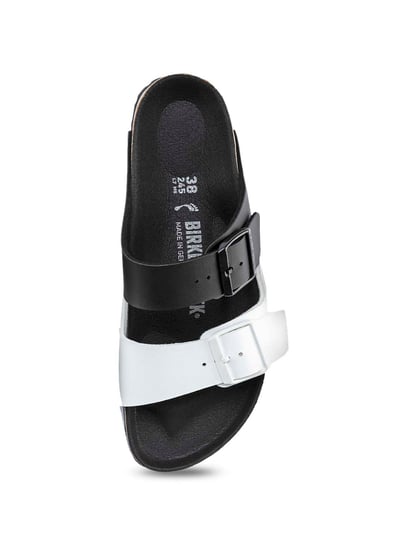 Black and white discount birkenstocks