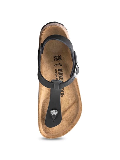 Buy Birkenstock Unisex Kairo Black T Strap Sandals for Men at Best