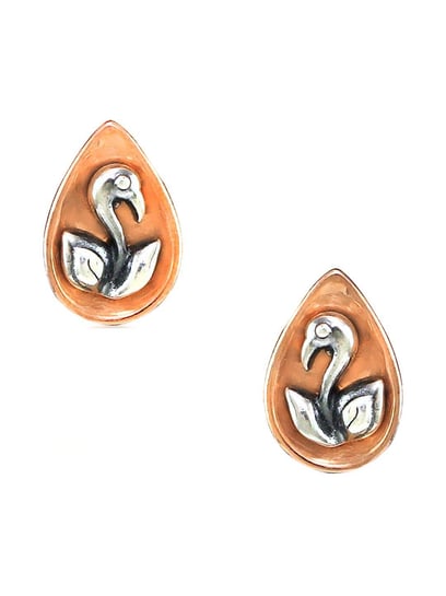 Crystal Swan Earrings Gold and Silver Swan Studs in S925 Silver Pin – Huge  Tomato