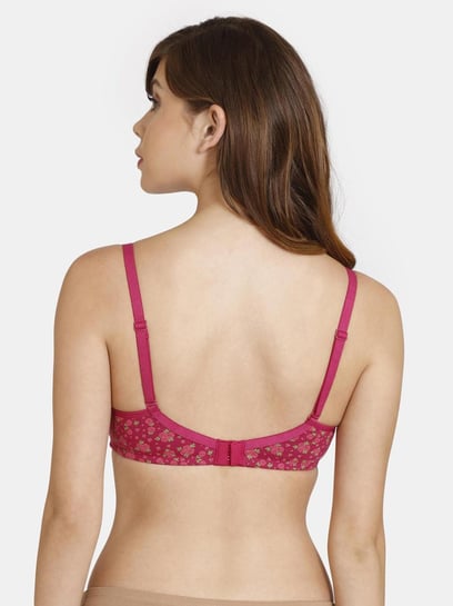 Buy Rosaline by Zivame Magenta Floral Print Non-padded Bra for Women Online  @ Tata CLiQ