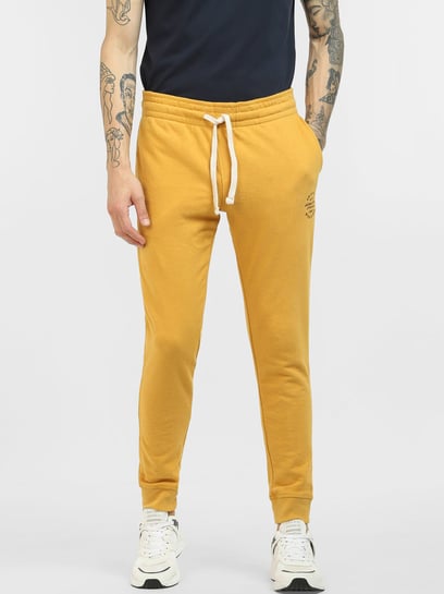 Mustard color joggers hot sale