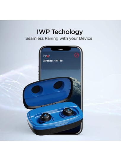 Buy boAt Airdopes 441 T TWS Earbuds BT v5.0 IPX7 Sporty Blue