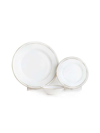 Buy Clay Craft 'Fine' White Ceramic 40 Piece Dinner Set at Best