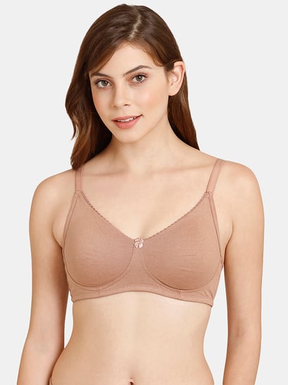 Zivame All That Lace Padded Wired Low Coverage Bra-Burgundy