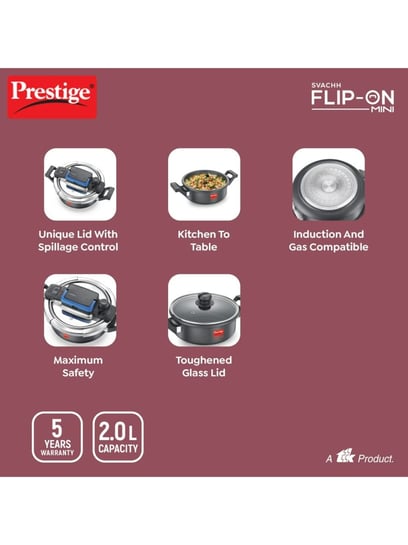 Pressure Cooker Prestige Svachh Flip On Mini Stainless