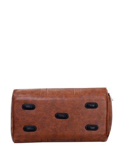 Buy Leather World Tan Medium Duffle Bag Online At Best Price