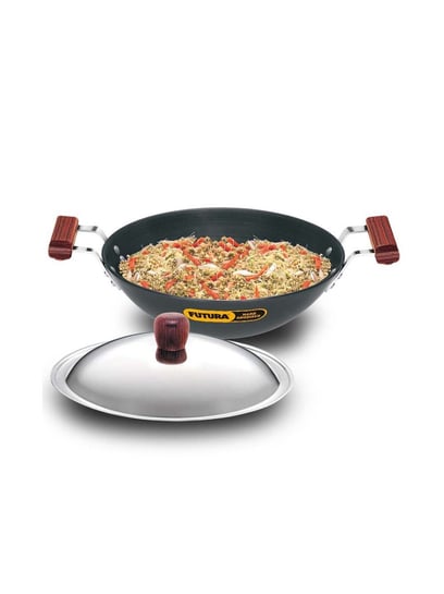 Futura Hard Anodized Deep Fry Pan 3.75 Liters with SS Lid AD375S