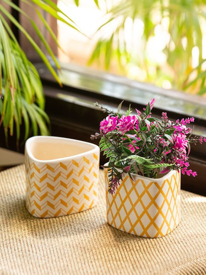 Ceramic Vase Planter | Kopái - Paar | Indian Craft Store