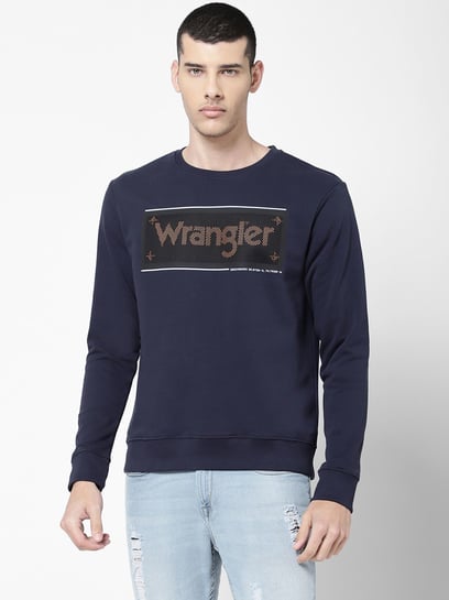 Wrangler Sign Off Tshirt Blue - T-Shirts & Polos - Mole Avon