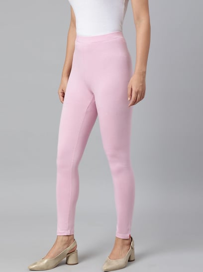 Buy W Pink Cotton Regular Fit Leggings for Women Online @ Tata CLiQ