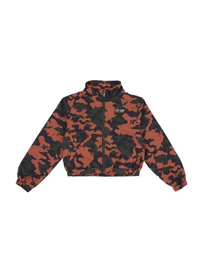 Puma orange hot sale camo windbreaker