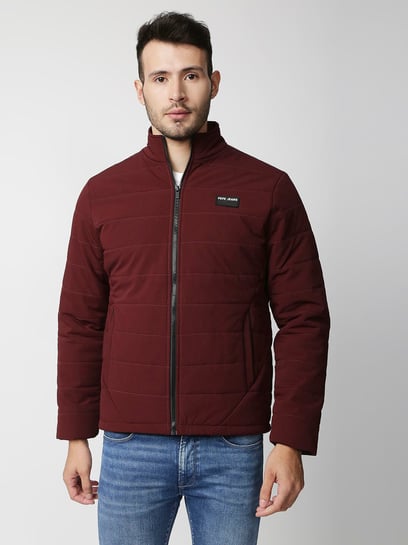 Dark red shop jacket men