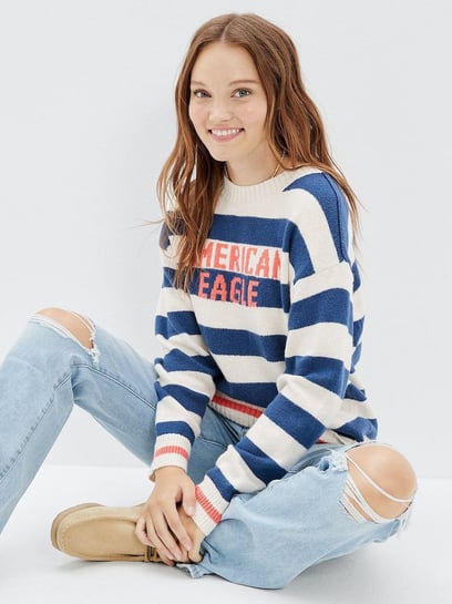 American eagle cheap white sweater