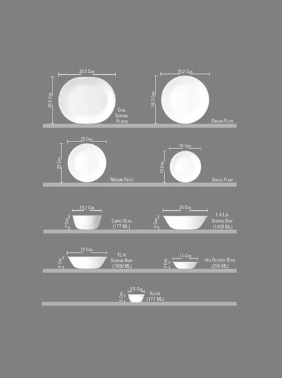 Buy Corelle White Vitrelle Glass Katori Set of 6 177ml at Best Price Tata CLiQ