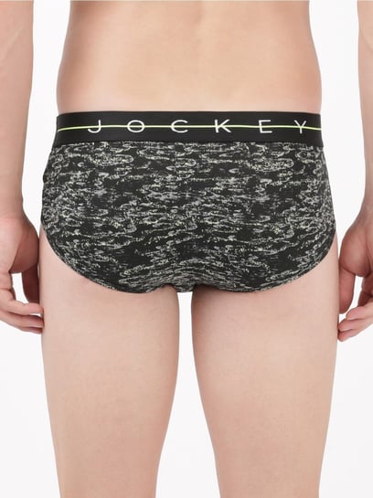 Buy Jockey Black Comfort Fit Printed Briefs for Mens Online @ Tata CLiQ