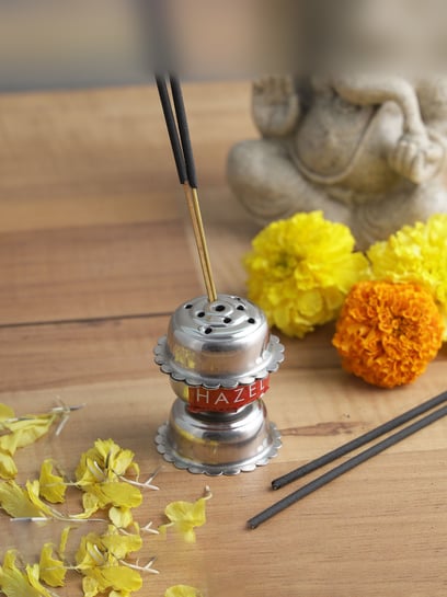 Buy HAZEL Silver Stainless Steel Incense Stick Holder at Best