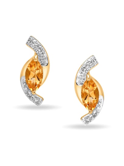 Floral Diamond Stud Earrings