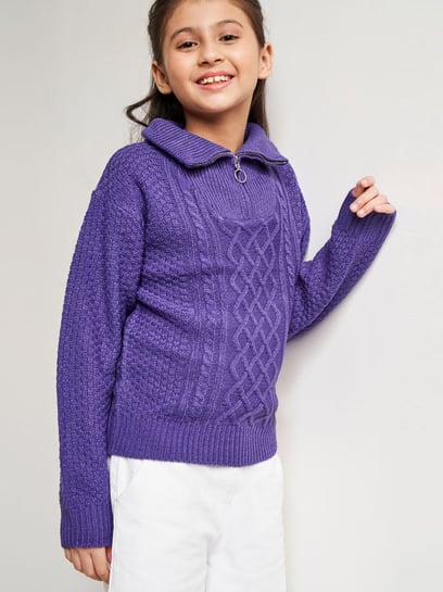 Kids purple sweater sale