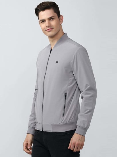 Buy Peter England Casuals Grey Regular Fit Jackets for Mens