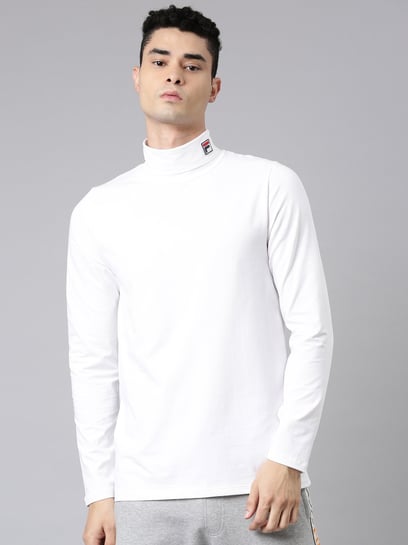 Buy Fila White Crew T Shirt for Men s Online Tata CLiQ