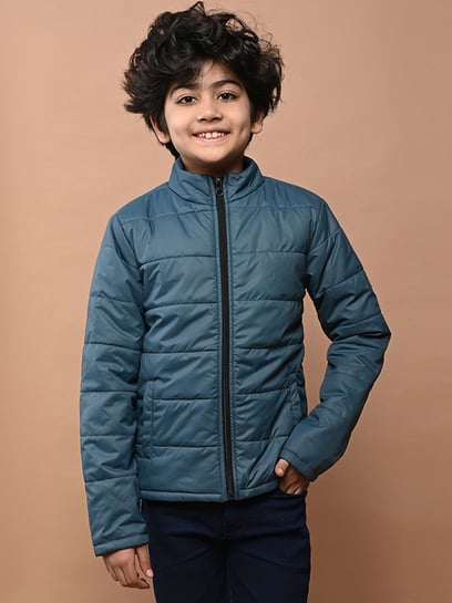 Buy Boys Blue Solid Regular Fit Jacket Online - 754955 | Allen Solly