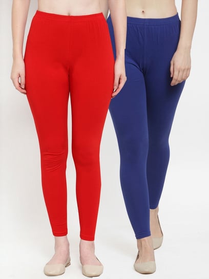 red and blue leggings