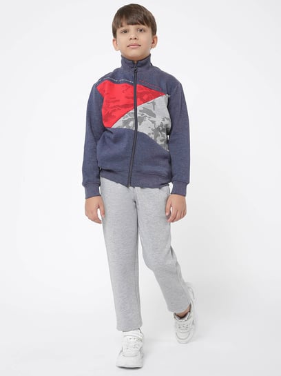 Buy Trendy Cotton Self Pattern High Neck Tracksuit For Boys Online In India  At Discounted Prices