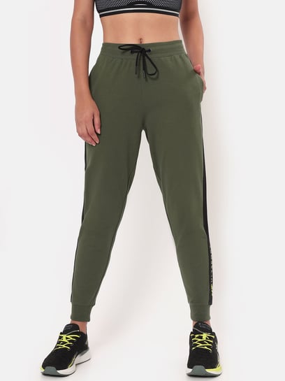 SASSAFRAS Women Olive Green High-Rise Knitted Joggers - Price History